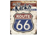 Enseigne Route 66 en métal  / Kicks